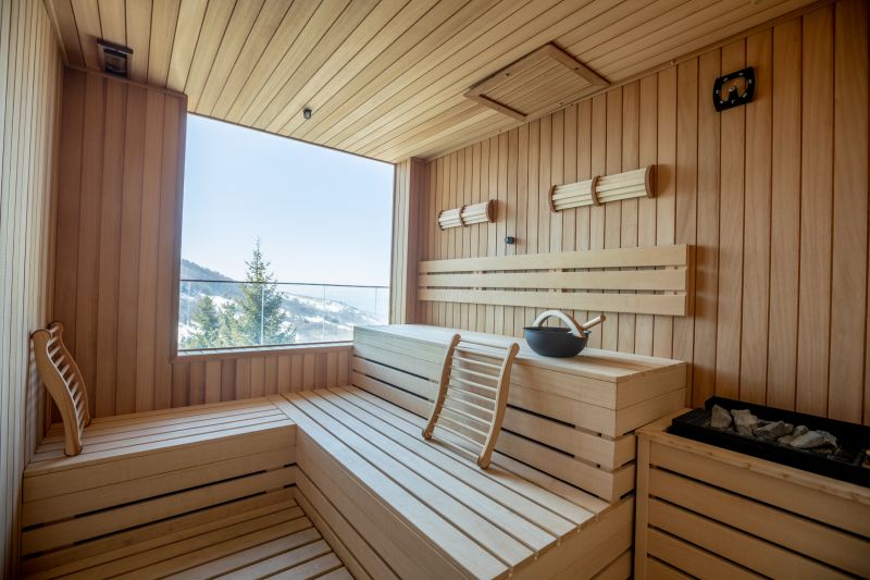 Sauna Exterior with Landscaping